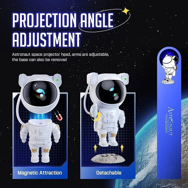 ✨ Astronaut Galaxy Projector - 360 Magnetic Head Rotation, Remote Control