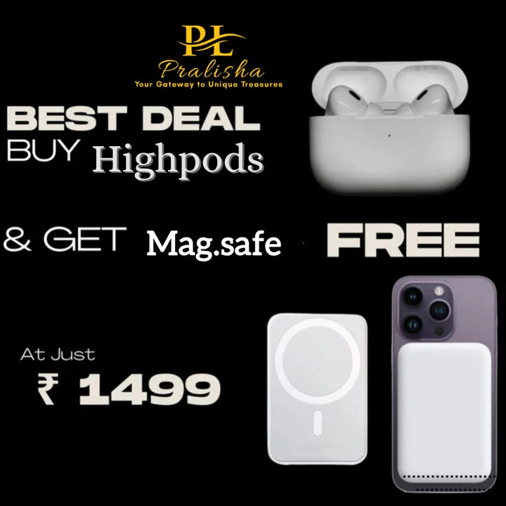 Pralisha Pro 2nd Gen ANC (Type-C) | Free 5000mah/10000mAh MagSafe Powerbank