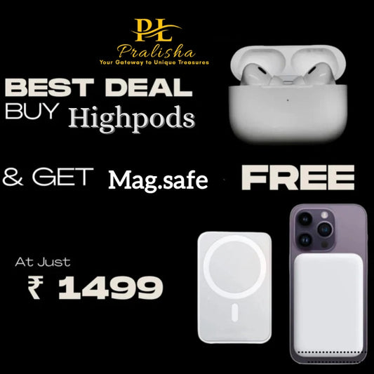 Pralisha Pro 2nd Gen ANC (Type-C) | Free 5000mah/10000mAh MagSafe Powerbank